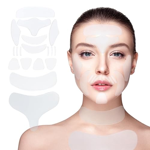 Stasover Facial Wrinkle Patches Reusable Silicone Forehead, Neck & Chest Pads – Anti Aging Overnight Smoothing Patches for Fine Lines, Décolleté & Face Wrinkle Care, Skin Rejuvenation, 18 Pcs