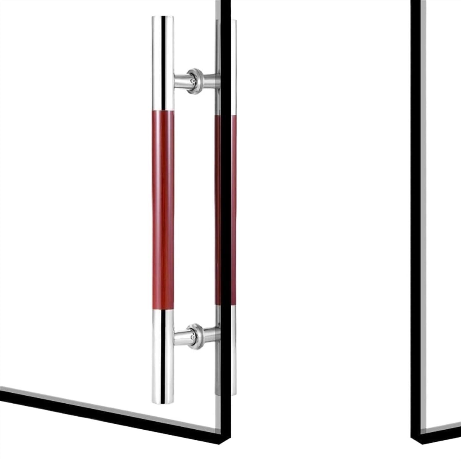 UGZPWQLNX Stainless Steel Round Tube Glass Door Handle, Stainless Steel Round Tube Door Pull Handle for Glass Wood Barn Doors Multiple Sizes(B,1200x900mm)
