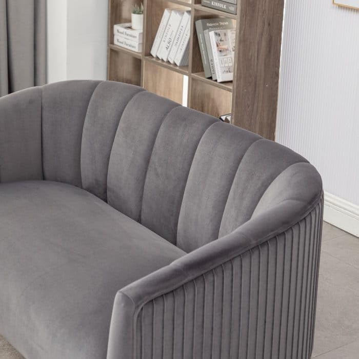 Image of 2-Seater,Loveseat Sofa Couch for Home and Living Room Bedroom & Office and Hallway Sofa (Grey)