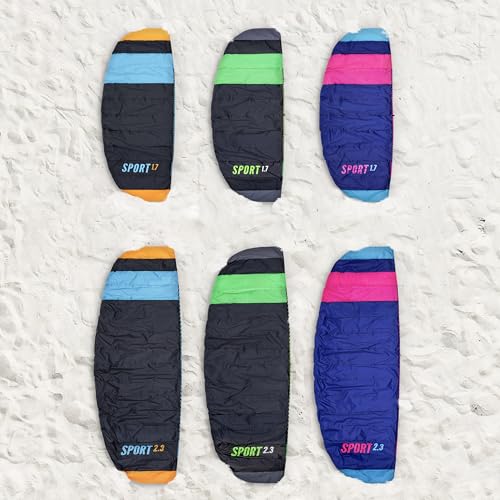 Wolkenstürmer Paraflex Sport Lenkmatte 1.7 (blau-pink) - Flugfertiger Lenkdrachen mit Lenkstange, 2x20m Dyneemaleinen - Kite für Jugendliche & Erwachsene