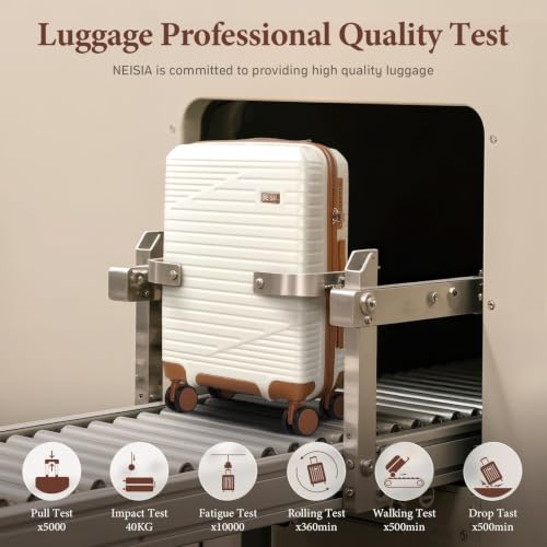 Image of NEISIA Luggage Sets 3 Piece, Expandable Hard Shell Carry on Suitcase with Spinner Wheels and TSA Lock, Travel Lightweight Luggage Set with YKK Zippers (Black(N), 5 piece sets(20 /24 /28 /DB /TB)