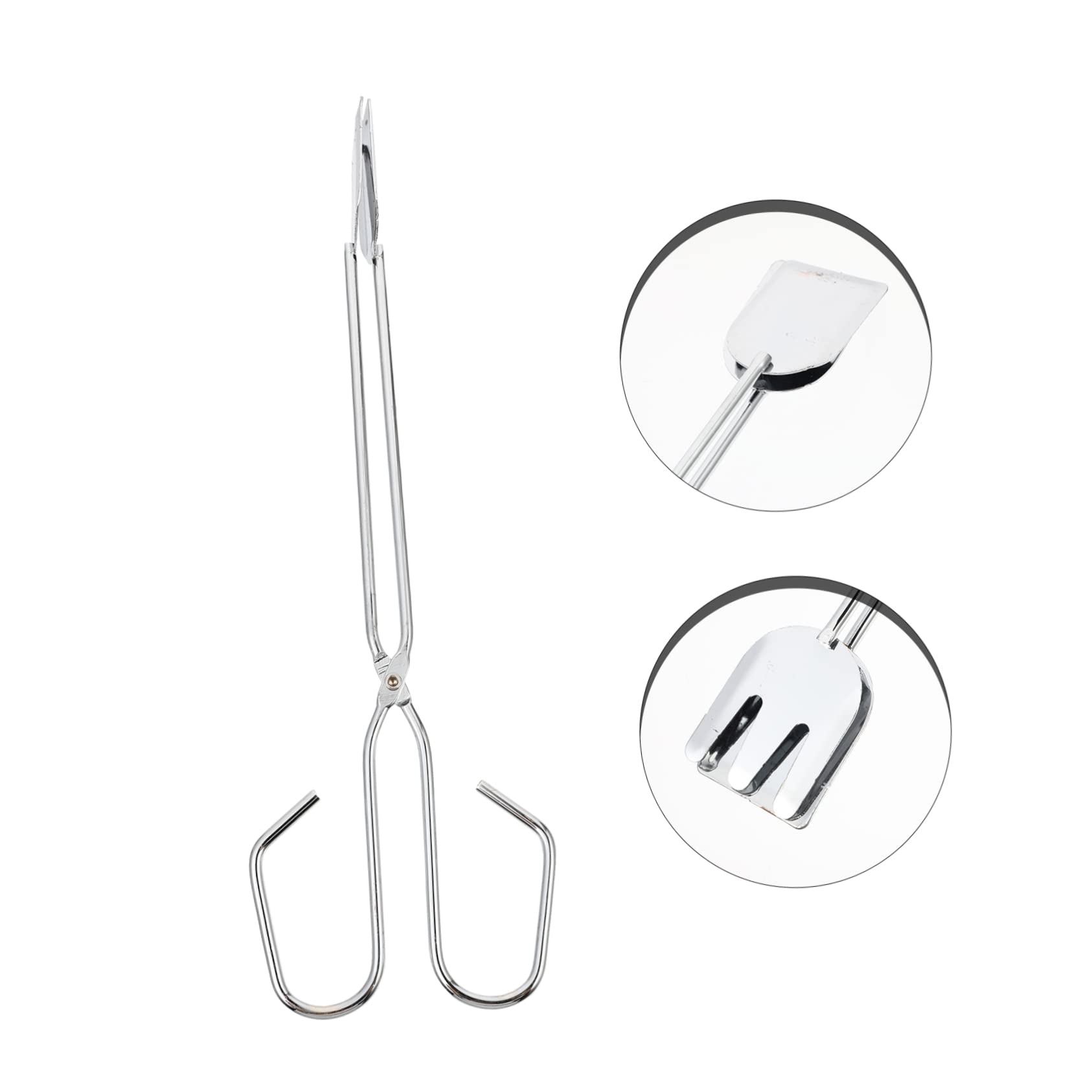 POPETPOP 3Pcs Bbq Tool Scalding Charcoal Clamps with Ergonomic Handle Long Log Tongs for Fire Management for Grilling and Parties