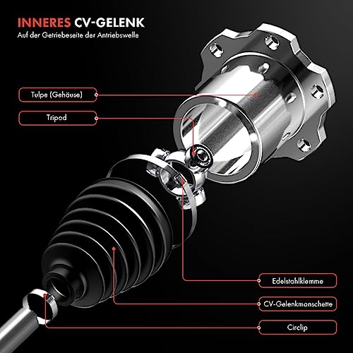 Frankberg Gleichlaufgelenk Kompatibel mit Galaxy WA6 1.8L 2.0L Galaxy WGR 1.9L-2.8L Alhambr.a 7V8 7V9 1.8L-2.8L Shara.n 7M6 7M8 7M9 1.8L-2.8L Replace# 7M0498103A