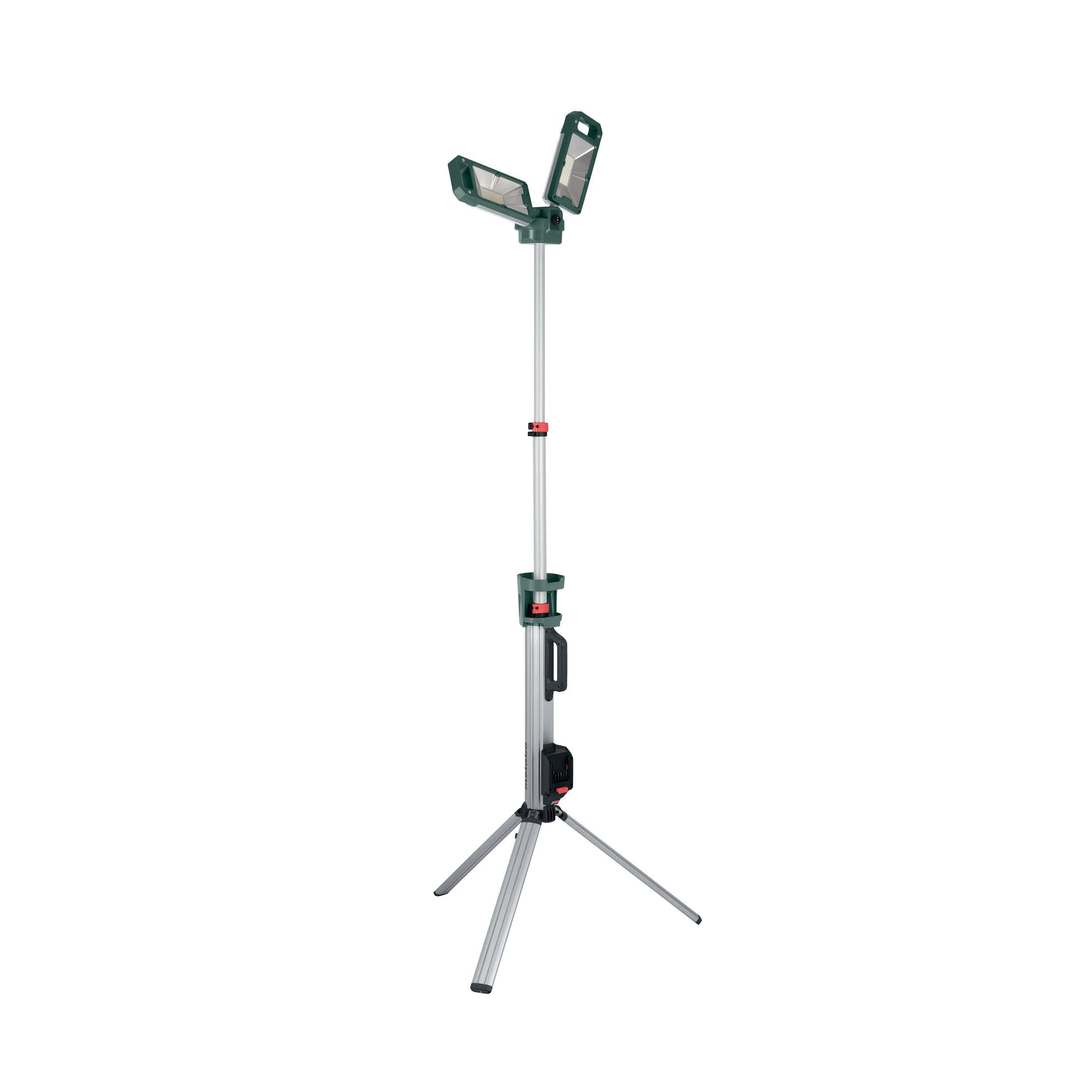 metabo Akku-Baustrahler BSA 18 LED 5000 DUO-S - 18V, 5000 Lumen - Leistungsstarke LED-Arbeitsleuchte für Baustelle Werkstatt Innen Außen, robustes Gehäuse, flexibel einsetzbar - Ohne Akku & Ladegerät