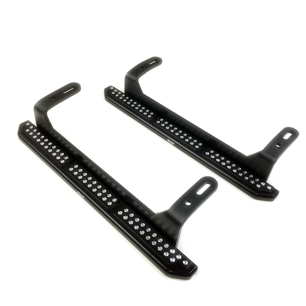 KYX Racing Metal Rock Slider Side Step Running Boards Foot-Plate Upgrades Parts Accessories for 1/10 RC Crawler Car TRX4
