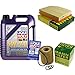 Produktbild QR-PARTS 69360881 Filter Set Inspektionspaket 5 Liter Motoröl Leichtlauf High Tech 5W-40 MANN-FILTER Luftfilter Ölfilter