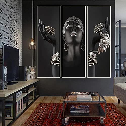 Peinture femme africaine KEBIA pour sublimer la déco de votre salon