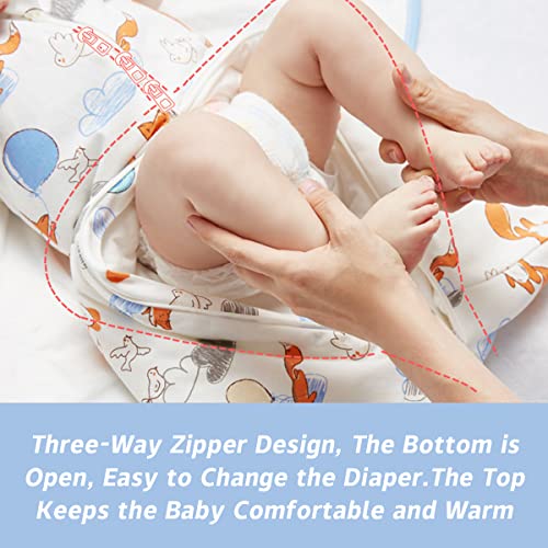 Fauxpont Babyslaapzak, 2,5 TOG, biologisch katoen, zacht, turbulbullet, wintergeboorte van katoen, met afneembare mouwen, 3-in-1, mouwloos, voor baby's, 0-6 maanden, voor alle seizoenen - Afbeelding 4