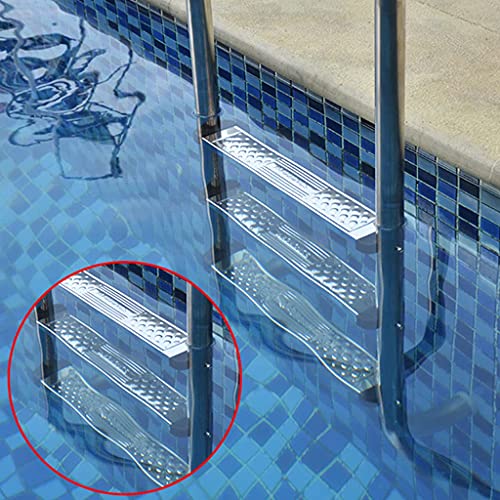 Escalera para piscina de acero inoxidable con 3 peldaños antideslizantes miniatura 2