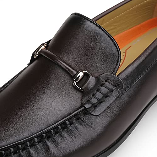 Image of Classic Dress Shoes for Mens, Leather Comfort Penny Loafers Driving Causal Slip-on Loafers for Mens