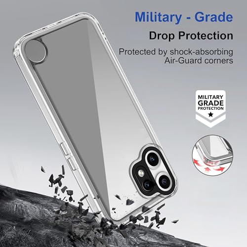 Image of amazon basics Back Case Cover for CMF by Nothing Phone 2 Pro | Compatible for CMF by Nothing Phone 2 Pro Back Cover | Case Cover with Camera Protection | (TPU + PC | Transparent)
