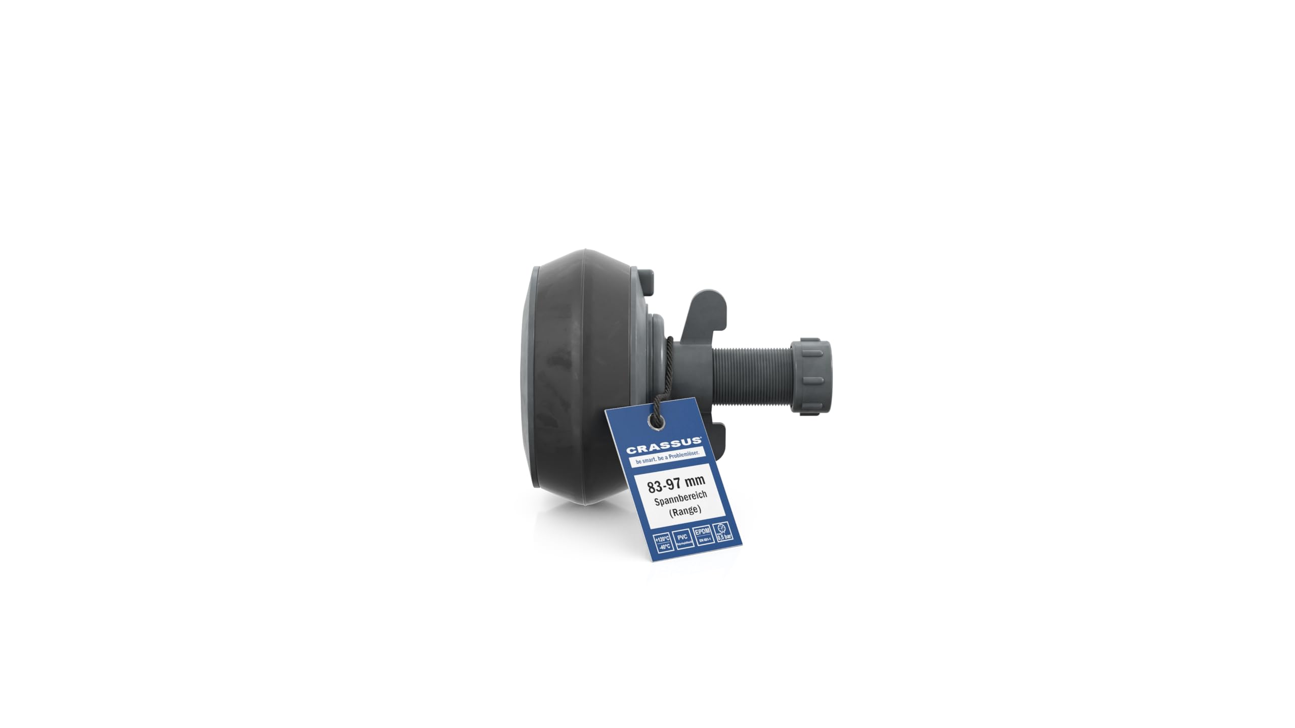 Korek szybkozamykający CSV 90 PVC; (83-97 mm), do 0,5 bar, długość: 100 mm, EPDM/PCW