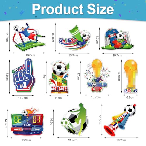 Miniatura 2 de Dpkow Decoraciones 2026 Mundial Fútbol Colgantes Remolinos Espirales Adornos Para 2026 Mundial Serpentinas Banderas Decoración Copa Del Mundo Fútbol Adornos