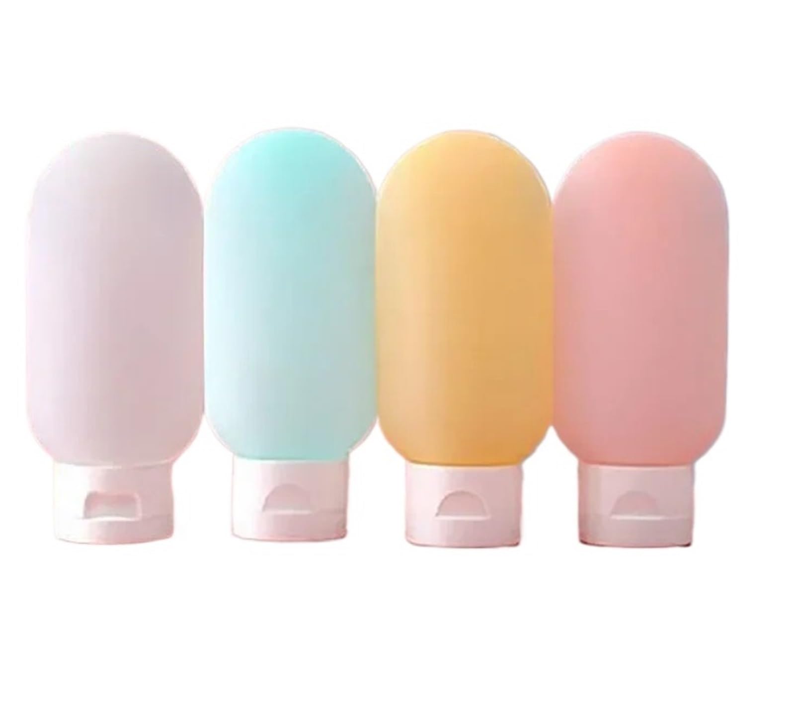 UBOHUZ 4Pcs/Set Refillable Bottle 60ml Soft Lotion Container Squeeze Tube Empty Portable Travel Shampoo for Toiletries