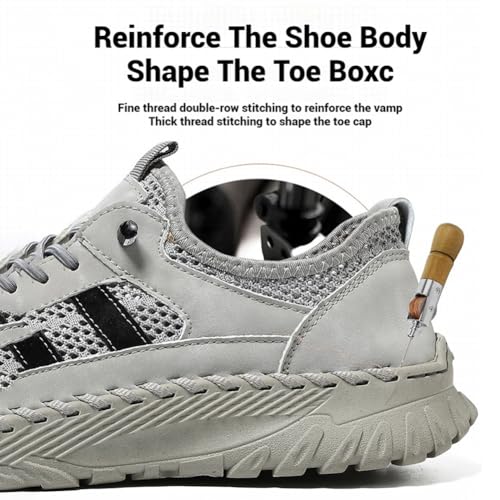 Zenfaze Orthopedic Shoes for Men, 2026 Slip on Orthopedic Hiking Shoes, Arch Support Breathable Mesh Elastic Laces2