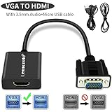 Por lo que obtienes: 1x adaptador VGA a HDMI, 1 cable USB, 1 cable de audio, y nuestro servicio al cliente las 24 horas y 12 meses de garantía sin preocupaciones
