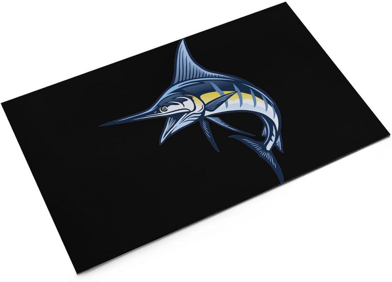 Marlin Fish Pet Feeding Mat Dog Cat Food Placemats for Water Bowl Non Slip