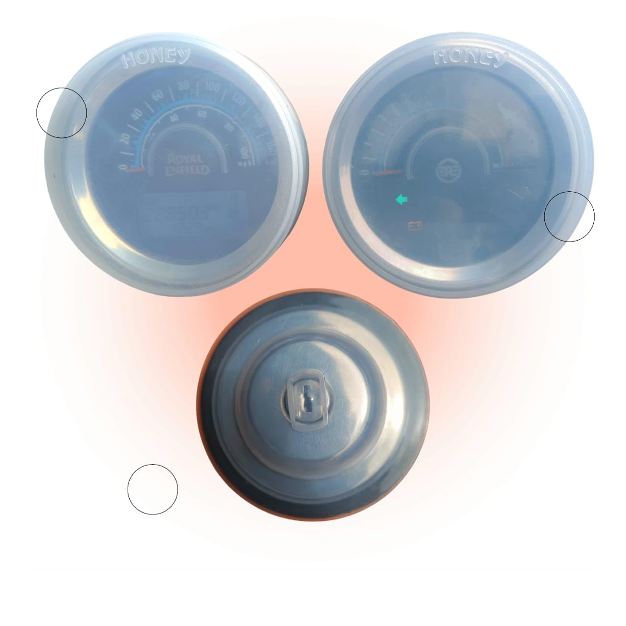 Evernnow Premium Monsoon Cap Kit for RE Thunderbird 350, 350X, 500 | Meter & RPM Cover, Tank Cap Cover |Durable PVC for Water Protection and Durability