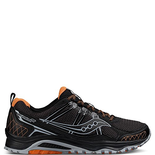 Saucony Men's Grid Excursion tr10 Trail Runner, Grey/Black/Orange, 10 M US