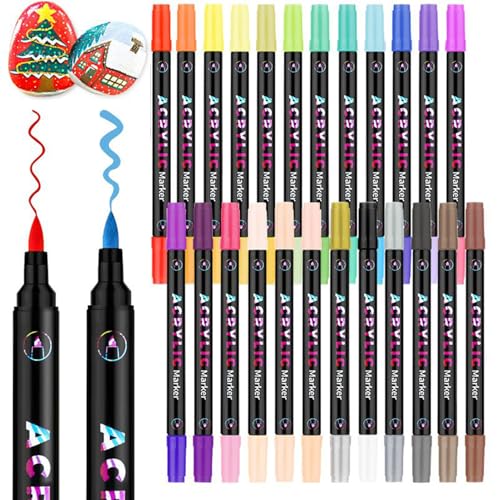 Feutres acryliques double pointe 72 couleurs pour dessin fluide - 6