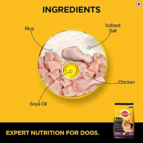 Image of Pedigree Pro Adult Dry Chicken Dog Food For Small Breed Dog (9 Months Onwards), 3 Kg Pack