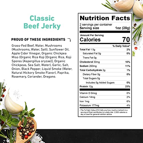 Zero Sugar Variety Pack Beef Jerky By Country Archer, 100% Grass-Fed, Keto Snack, 2 Ounce, 6 Pack #TOP4