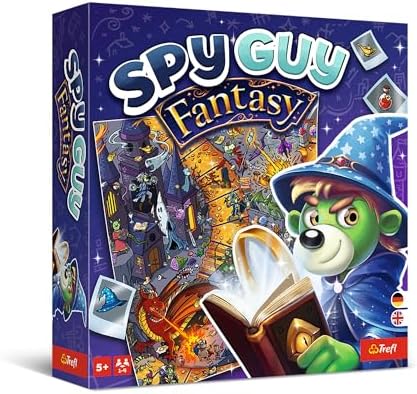 Trefl – Spy Guy Fantasy – Kooperatives Beobachtungsspiel | Welt der Magie und der Fabeltiere, Suche nach Anhaltspunkten, Familienbrettspiel für Erwachsene und Kinder ab 5 Jahren