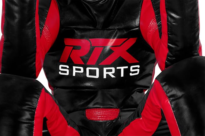 MMA Grappling Dummy, BJJ worsteldummy voor verdedigingspositie Braziliaanse JIU Jitsu Indiening Zelfverdediging Training Judo Bokszak - Vinyl, 180 cm NIET GEVULD (zwart