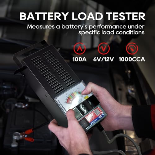 TOPDC Car Battery Tester, 6V/12V, Battery Load Tester 100-1000 CCA, Automotive Battery Tester 100 AMP, for Cars, RVs, Motorcycles, ATVs, Boats by TOPDC - Image 2