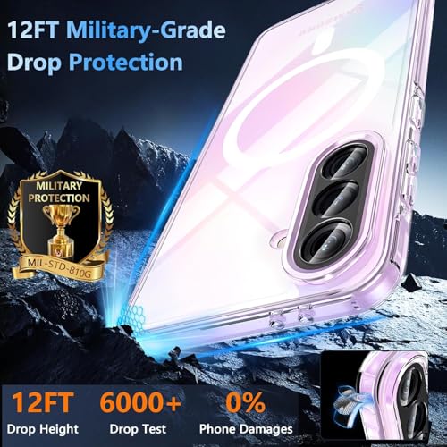 Image of REALCASE for Samsung Galaxy A56 5G | Magnetic Clear Case | Durable, Scratch-Resistant | Slim Transparent Compatible with MagSafe | Protective TPU Bumper Back Cover for Samsung Galaxy A56 5G