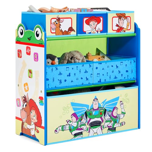 Delta Children - Toy Story Design & Store 6 Bin Toy Storage Organizer - Greenguard Gold Certified Blue