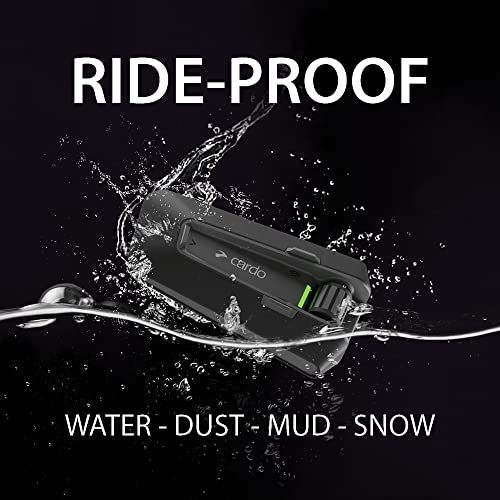 Cardo Packtalk Neo Motorcycle Helmet Communication Intercom System, Waterproof, 2nd Generation Mesh - Connect Up to 15 Riders, Natural Voice Operation, 40mm High Definition Speakers - Dual Pack
