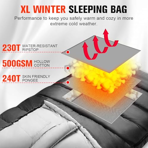Saco de Dormir 0 Grados para Adultos para Camping miniatura 3