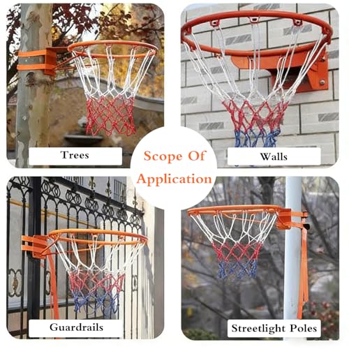 Aro de baloncesto para exteriores ajustable para arboles y paredes 3