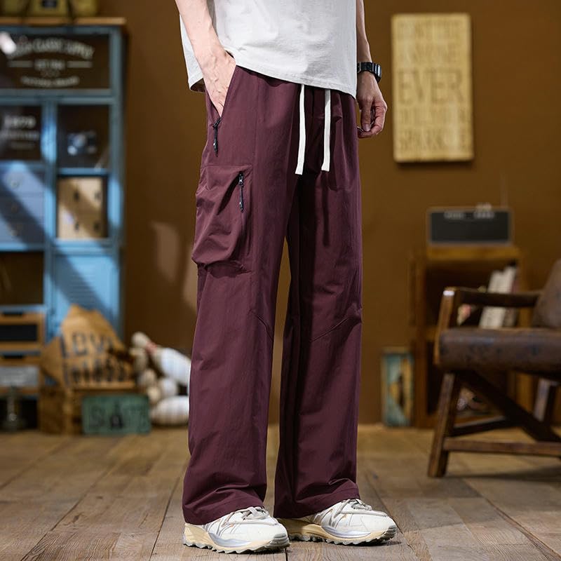 Men's Spring Summer Street Style Straight Loose Heavyweight Retro American Trendy Workwear Casual Pants4