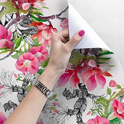 Papier peint fleurs en floraison 152x104cm pour rénover un meuble abîmé