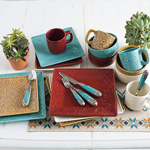 Amazon.com | HiEnd Accents Savannah 16 Piece Ceramic Dinnerware