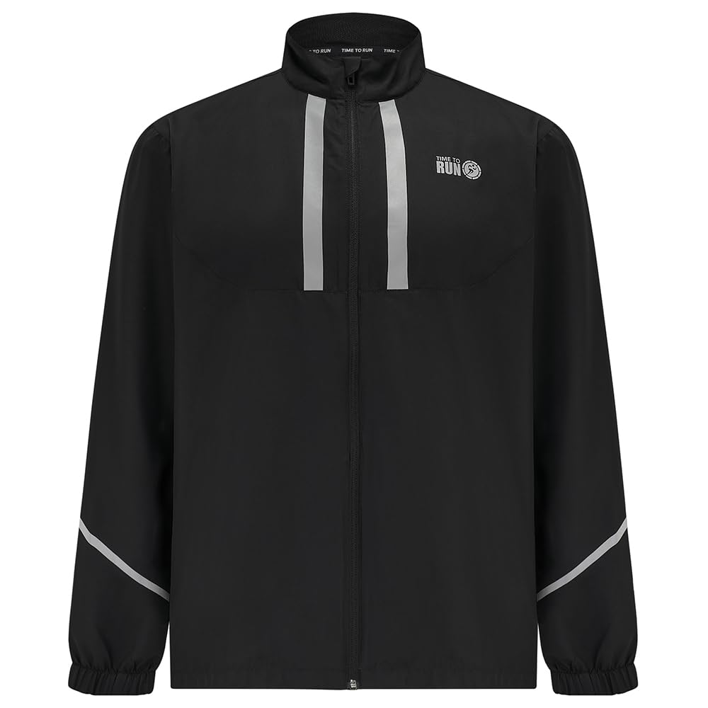 Time To Run Veste de Course a Pied Pour Homme Avec Poches - Légère Coupe-Vent Respirant - Idéal Pour L'exercice et Le Jogging - de