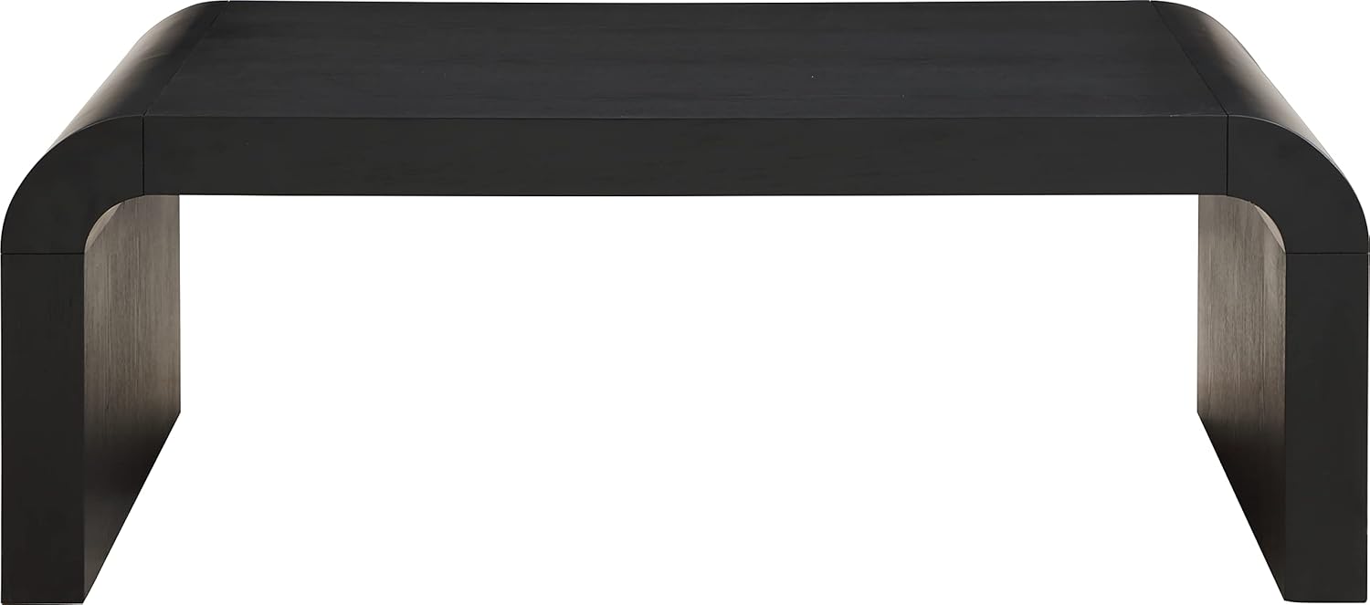 Meridian Furniture 888Black-CT Artisto Collection Modern | Contemporary Rectangular Coffee Table, Black, 50" W x 30" D x 18" H