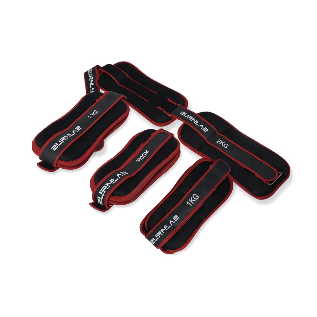 Burnlab Ankle & Wrist Weight Set, Adjustable Strap Black and Red (1KG X 2) (B0CYCF3BZ5) Amazon Price History, Amazon Price Tracker