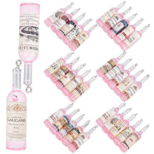 Colgantes de botella de vino de resina SUNNYCLUE para bisutería DIY y llaveros personalizados