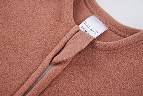 Hajakadas-Y Baby Micro-Fleece Sleeping Sack Baby Wearable Blanket, Sleeveless Swaddle Sleeping Bag (Light Brown,3-12Months) #TOP2