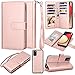 Takfox Galaxy A02s Case, for Samsung Galaxy A02s Wallet Case, with Credit Card Holder Slots Folio Flip Cover PU Leather [Kickstand] Detachable Magnetic Phone Case & Strap for Samsung A02s-Rose Gold