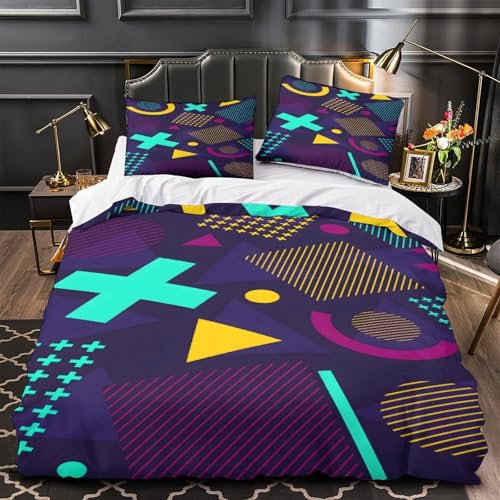 Housse de couette hypoallergique 3D microfibre ultra douce fermeture éclair