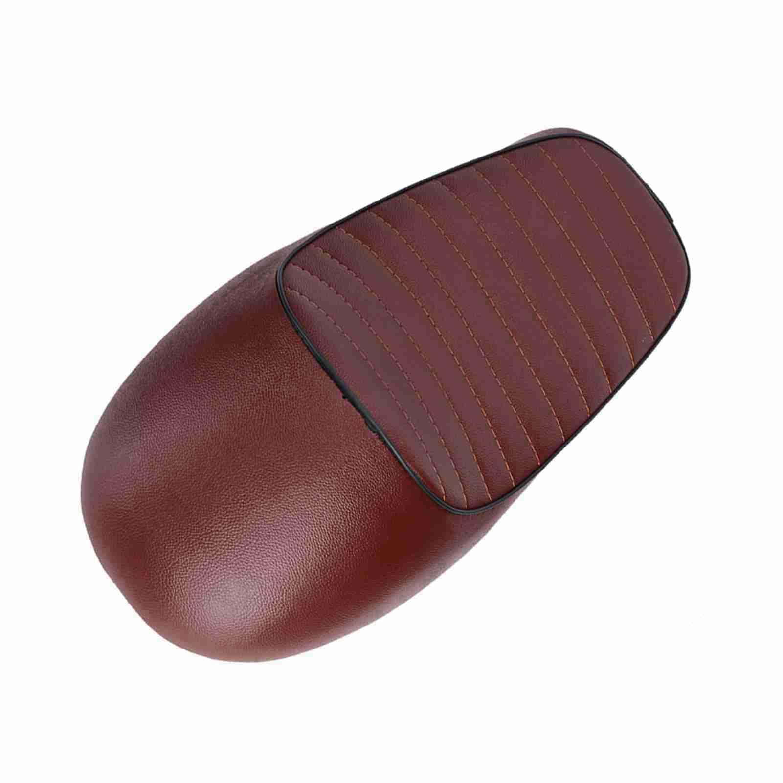 Acouto Sillín de Motocicleta Cafe Racer, Asiento de Cuero PU Impermeable,
