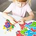 Cinrobiye 260 Pcs Math Chain Link Game Math C Clips Plastic Chain Links Number Matching Counting Card Activity Kits Color Sorting Montessori Sensory for Preschool Skill Educational Learning Gift