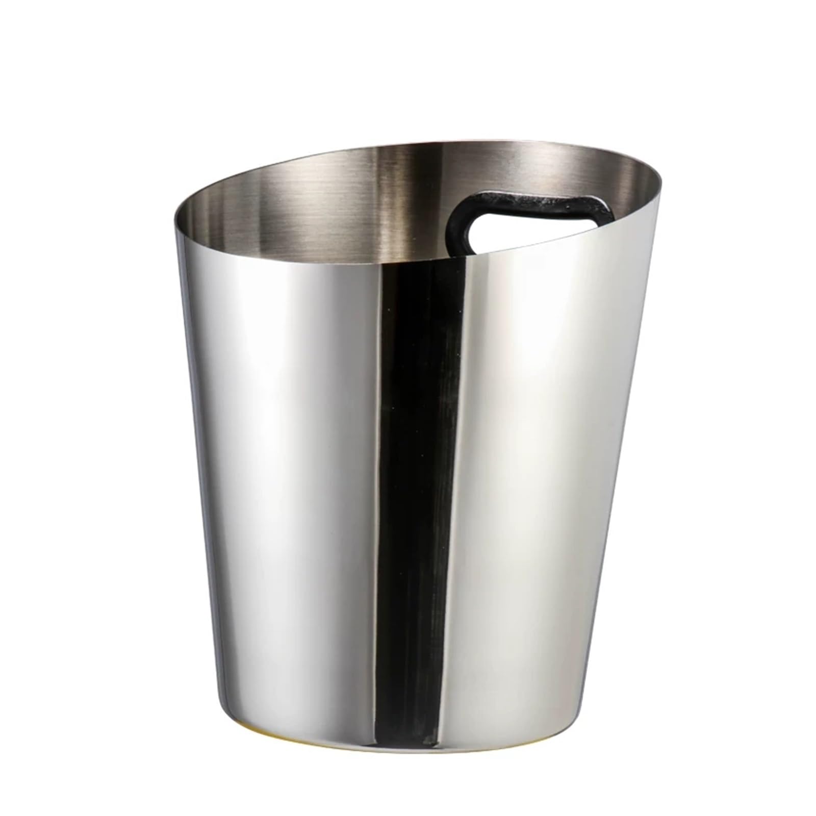 Seau à Glace Seau à Glace créatif en Acier Inoxydable Bouche inclinée, Grande capacité