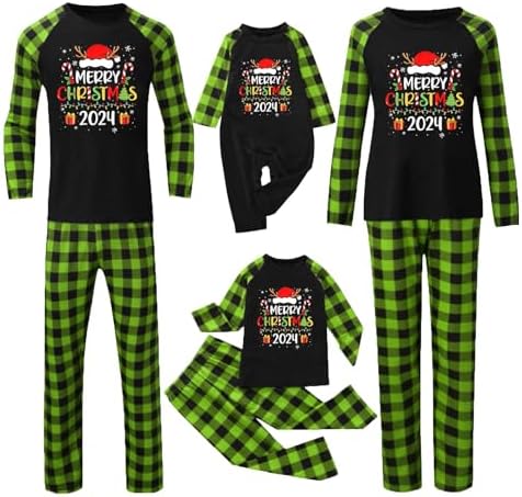Family Christmas Pajama Set Plaid Long Sleeve Loungwear Pants Christmas Tree Elk Print Pajamas Set Festive Jammies Family Christmas Pajama Set Plaid Long Sleeve Loungwear Pants Christmas Tree Elk Print Pajamas Set Festive Jammies