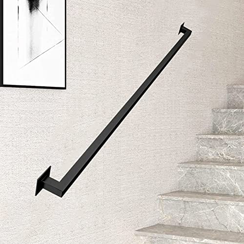 Rampe d'escalier d'assistance en fer forgé noir ultra stable de 4 pieds - 2