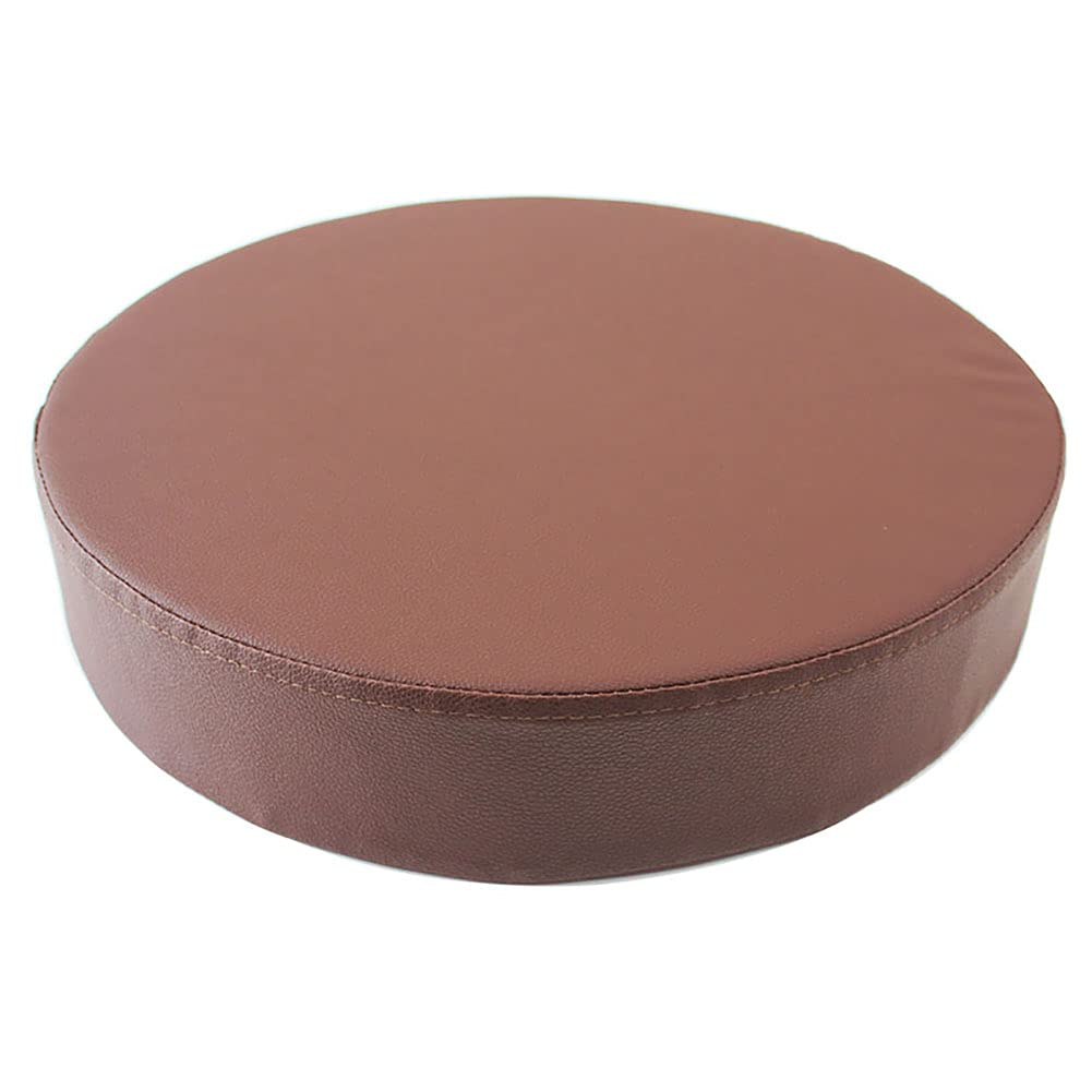 HUALEMEI Customizable Round Chair Cushion,Waterproof Pu Leather Seat Cushion Tatami Floor Cushion Bay Window Meditation Cushion Pad-D 35x35x5cm(14x14x2inch)